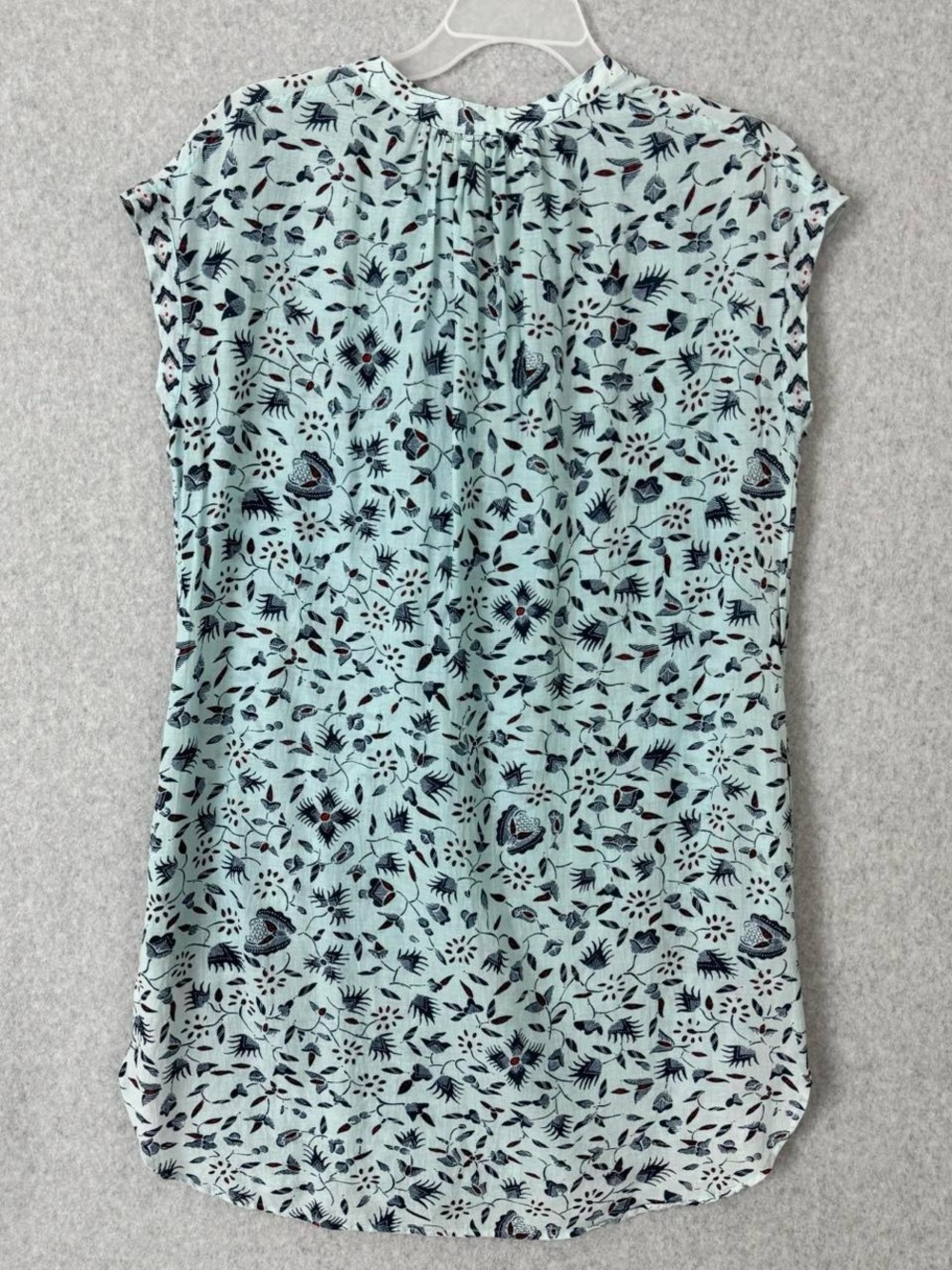 Xirena Shirt Dress Size XS Blue Floral Mini Coastal Beach Casual Resort Luxury - Picture 5 of 8
